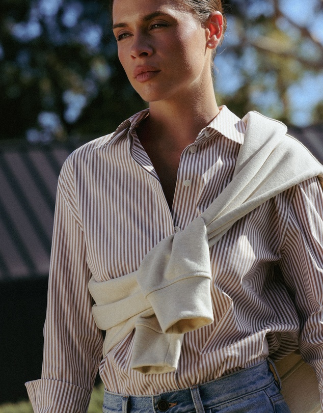 IDA+S - Matilda Oversized Stretch Cotton Blouse