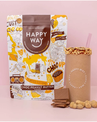 Happy Way - Choc Peanut Butter Whey Protein Powder