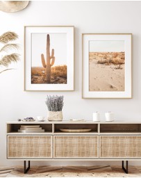 Olive et Oriel - Sunset Cactus Art Print