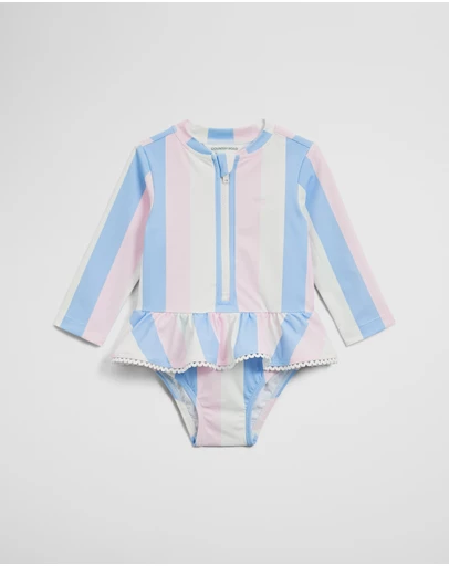 Country Road - Long Sleeve Frill Swimsuit
