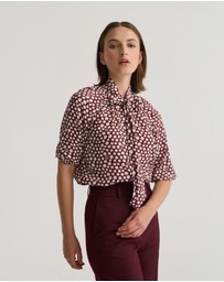 Oxford - Simone Tie Neck Shirt