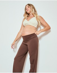 Soon Maternity - Wide Leg Overbelly Leggings