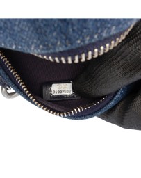 Pre-Loved by Azura Reborn - Pre-Loved Denim 19 Round Clutch with Chain