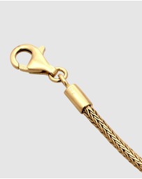 Kuzzoi - ICONIC EXCLUSIVE - Necklace Solid Basic Trend Modern 925 Sterling Silver Gold Plated