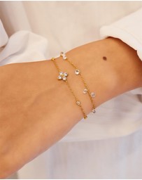 Ania Haie - Ania Haie Gold Sparkling Lucky Clover Bracelet