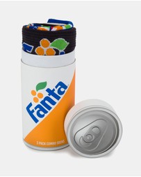 American Needle - Fanta Retro Sneaker Sock 3 Pack Gift Can