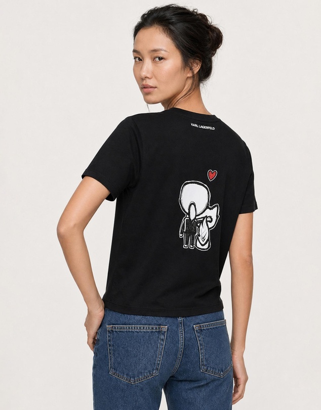 Karl Lagerfeld - Ikon Valentine Oversized T-Shirt