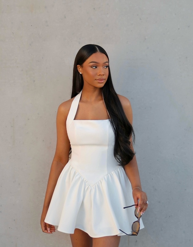 Heiress Beverly Hills - Halter Contour A-Line Mini Dress