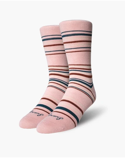 Swanky Socks - Blush Rose Stripe