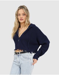 Belle & Bloom - Another Love Fringe Zip Knit