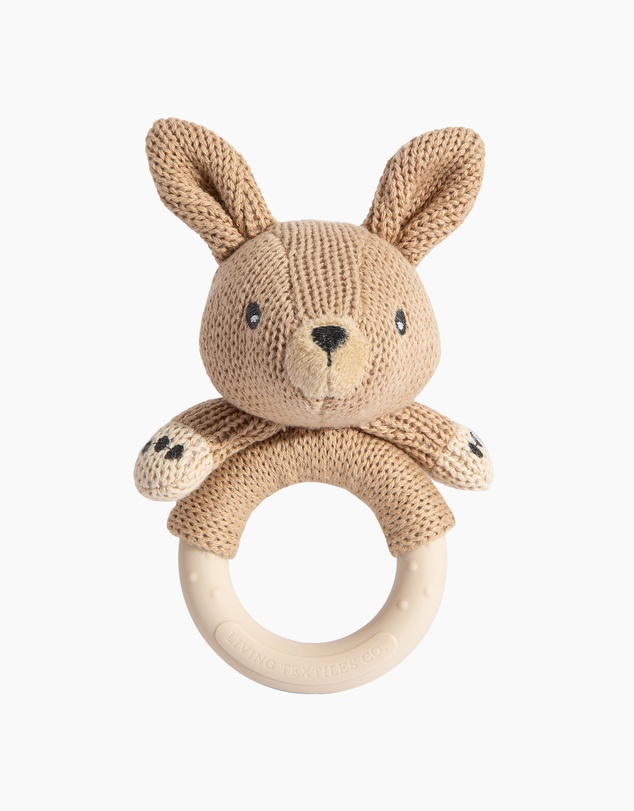 Living Textiles - Ring Rattle - Kangaroo