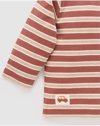 Purebaby - Stripey Thick Long Sleeve Tee -Kids-Babies