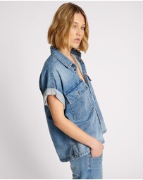 ONE TEASPOON - Blue Rapture Cut Off Denim Shirt