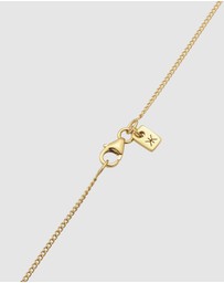 Kuzzoi - ICONIC EXCLUSIVE - Necklace Male Geometric Red Enamel 925 Sterling Silver Gold Plated