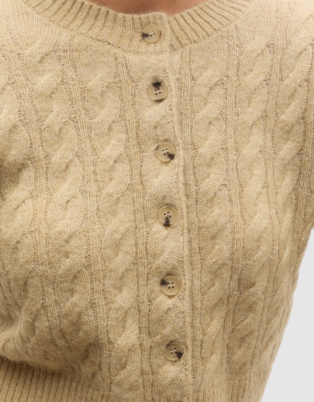 Seed Heritage - Cable Cropped Button Cardi