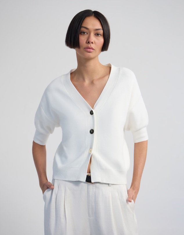 Oxford - Monica Puffer Sleeve Cardigan