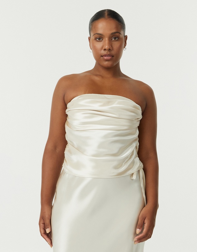 Third Form - Satin Drape Bustier