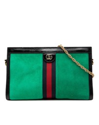 Pre-Loved by Azura Reborn - Pre-Loved Medium Suede Web Ophidia Chain Shoulder Bag