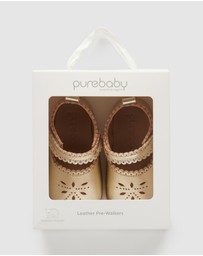 Purebaby - Leather Eyelet Mary Jane-Kids-Babies