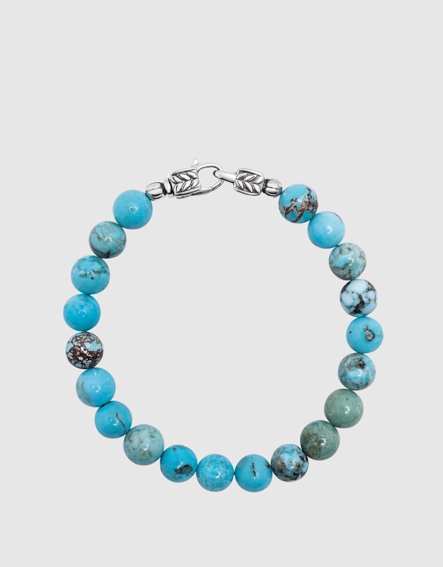 Nialaya Jewellery - Turquoise Healing Bracelet with Silver Lock