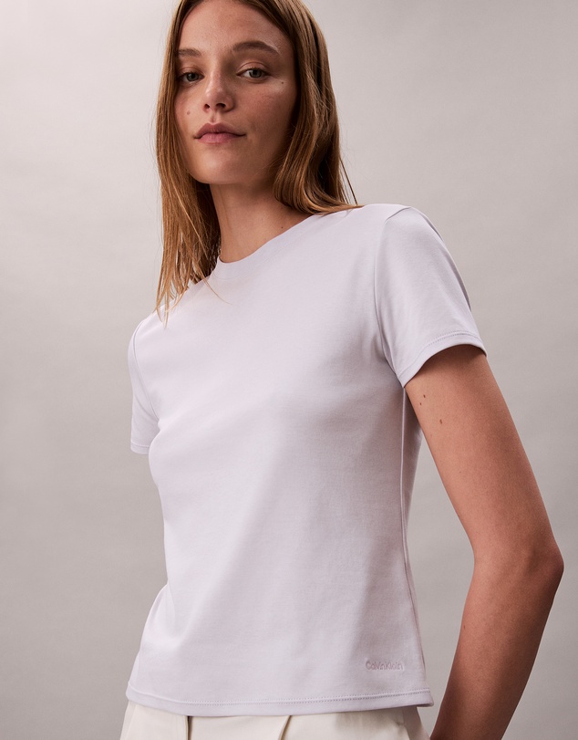 Calvin Klein - Supima Cotton Emblem Logo Baby Tee