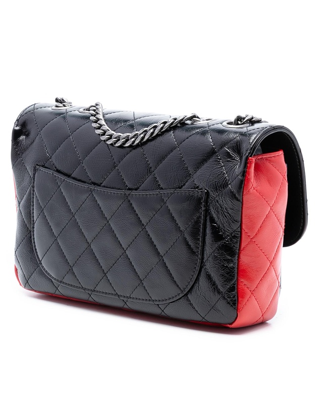 Pre-Loved by Azura Reborn - Pre-Loved Medium Tricolor Quilted Glazed Calfskin CC Plate Flap