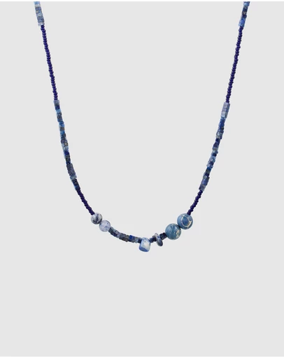 Haze & Glory - ICONIC EXCLUSIVE - Necklace Men Agate Beads 925 Sterling Silver