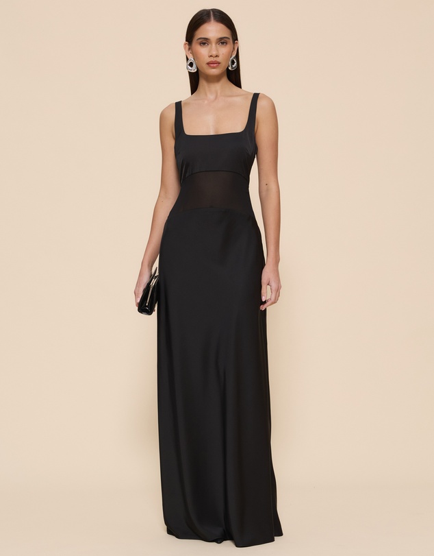 CHANCERY - Gracie Curved Sheer Panel Maxi Dress