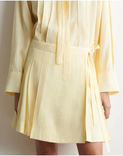 COS - Pleated Mini Wrap Skirt