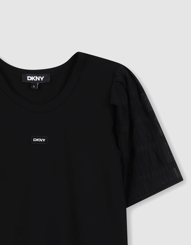 DKNY - Logo Badge T-Shirt Dress - Kids-Teens