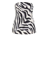City Chic - Strapless Zebra Fever Top