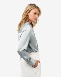 Forcast - Lila V-neck Satin Blouse