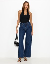 Dazie - Madrid High Rise Wide Leg Jeans