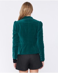 Amelius - Margaret Velvet Pintuck Blazer