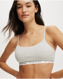 Cotton On Body - Branded Cotton Scoop Bralette
