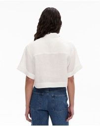 Witchery - Linen Crop Shirt