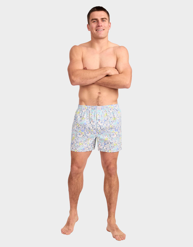 Mitch Dowd - Mitchdowd Fishies Cotton Boxer Shorts 3 Pack
