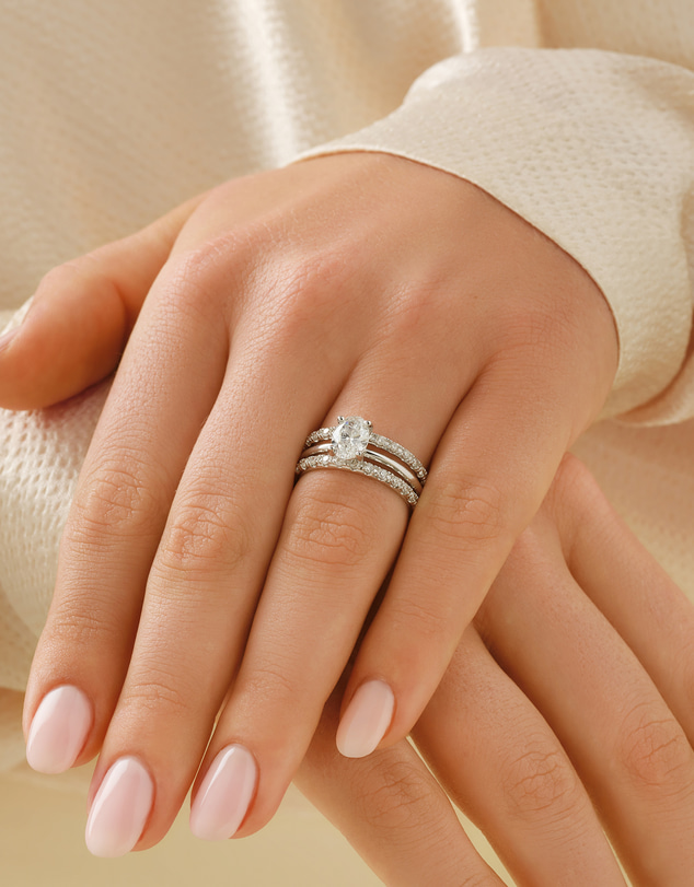 Michael Hill - Enhancer Ring with 0.50 Carat TW of Diamonds in 14kt White Gold