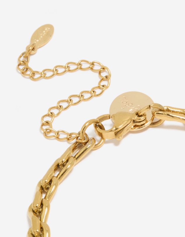 Lovisa - Waterproof Gold Plated Stainless Steel Teardrop Chain Link Bracelet