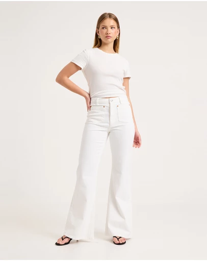 Rolla's - Eastcoast Flare Cleo Vintage White