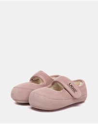 EVERAU - Australian Shepherd Ugg Millie Toddler Cow Suede Upper Loafer Oxfords Flats