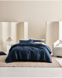 Linen House - Nimes Pure Linen Pillow Sham Pair