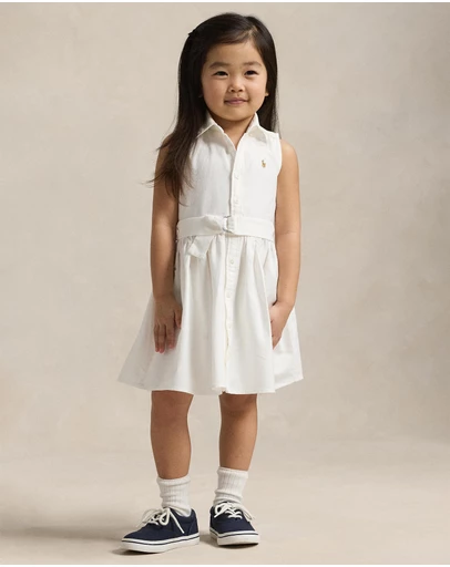 Polo Ralph Lauren - Belted Cotton Oxford Shirtdress - Babies-Kids