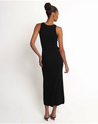 Petal & Pup - Aspen Button Up Knit Dress - Black