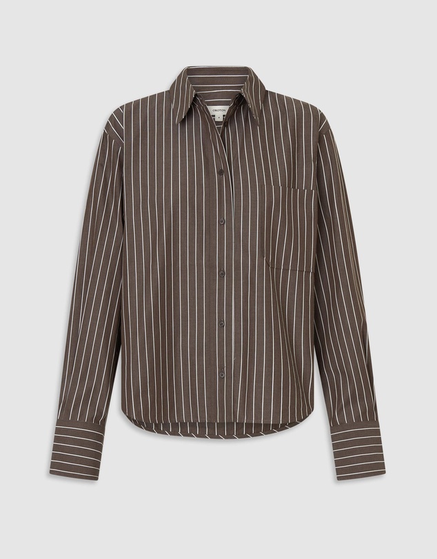 Oroton - Long Sleeve Stripe Shirt
