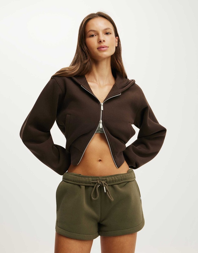Cotton On Body Active - Plush Relaxed Zip Through Hoodie