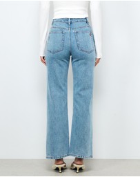 AERE - High Rise Stretch Straight Jeans