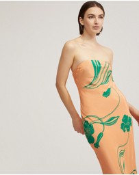 Oxford - Rio Strapless Printed Dress