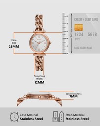 Fossil - Carlie Rose Gold Tone Analogue Watch