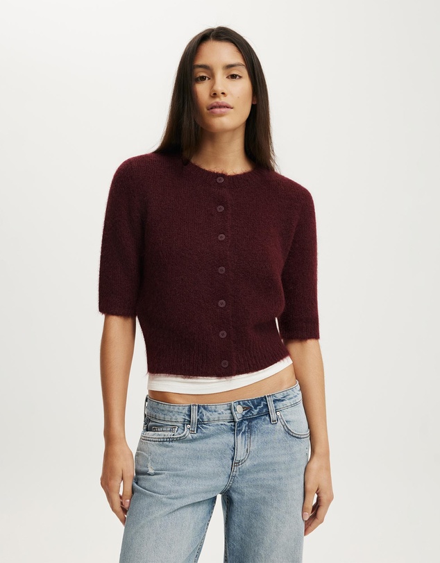 Cotton On - Short Sleeve Fluffy Cardi